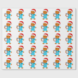 ジンジャーブレッド ナース クリスマス 2026 ホリデー ヘルスケア ラッピングペーパー