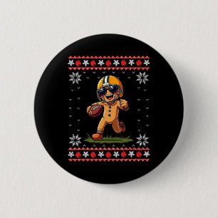 ジンジャーブレッド フットボール クリスマスTシャツ メンズ キッズ 缶バッジ