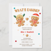 ジンジャーブレッド　ホワッツベイキング　クリスマス　ジェンダー発表 招待状 (正面)