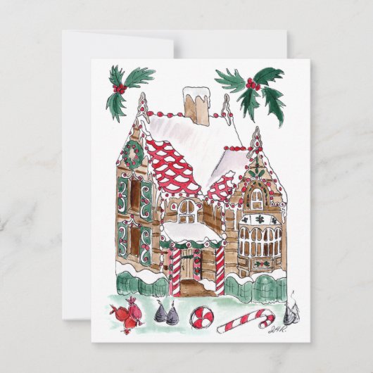 ジンジャーブレッド　メモカード　白紙の内側　封筒付 ノートカード (正面)