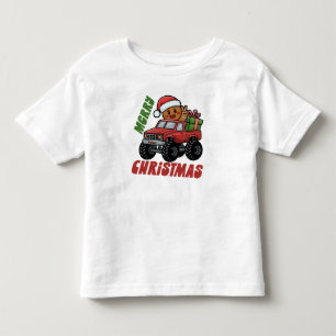 ジンジャーブレッド メリークリスマス トラック トドラーTシャツ