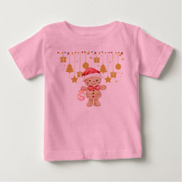 ジンジャーブレッド メリークリスマス ライト ベビーTシャツ