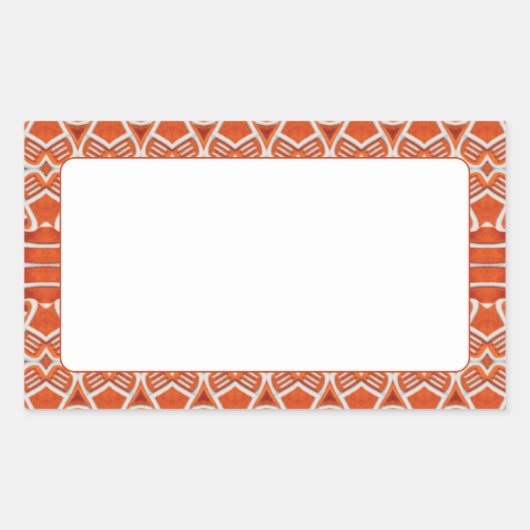 ジンジャーブレッド レクタングル マット ステッカー (正面)