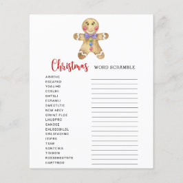 ジンジャーブレッド – ワードスクランブルゲームカード