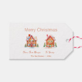 ジンジャーブレッド「私たちの家から」クリスマスギフトタグ ギフトタグ (正面(横))