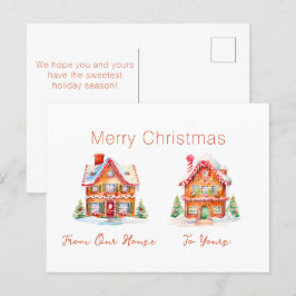 ジンジャーブレッド「From Our House」クリスマスポストカード シーズンポストカード