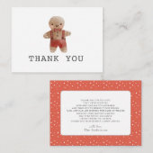 ジンジャーブレッドChristmas Boy Baby Shower ノートカード (正面/裏面)