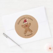 ジンジャーブレッドChristmas Cookie – 自家製Cookie ラウンドシール (封筒)