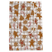 ジンジャーブレッドCookieとキャンディカン ミディアムペーパーバッグ (裏面)