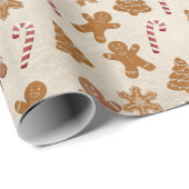 ジンジャーブレッドCookieとキャンディカン ラッピングペーパー (ロールコーナー)