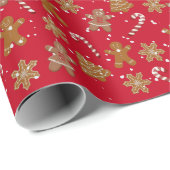 ジンジャーブレッドCookieとキャンディカン ラッピングペーパー (ロールコーナー)