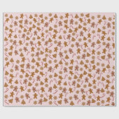 ジンジャーブレッドCookieとキャンディカン ラッピングペーパー (フラット)