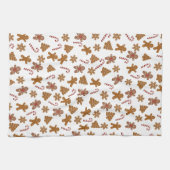 ジンジャーブレッドCookieとキャンディキャンディーネックタイ キッチンタオル (横)