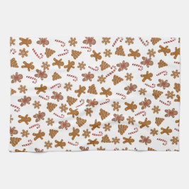 ジンジャーブレッドCookieとキャンディキャンディーネックタイ キッチンタオル