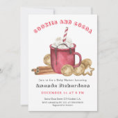 ジンジャーブレッドCookieとココアベビーシャワー 招待状 (正面)