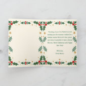 ジンジャーブレッドCookieとホリーベリーのクリスマス シーズンカード (内部)