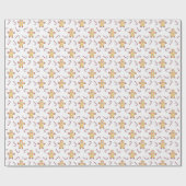 ジンジャーブレッドCookieと棒つきキャンデーパターン ラッピングペーパー (フラット)