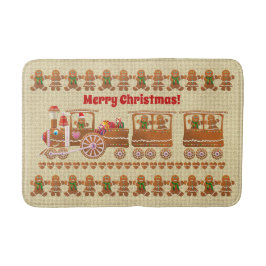 ジンジャーブレッドCookieのクリスマスパーティーバスマット バスマット