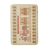 ジンジャーブレッドCookieのクリスマスパーティーバスマット バスマット (正面縦)