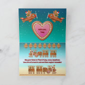 ジンジャーブレッドCookieのクリスマスパーティー シーズンカード (内部)