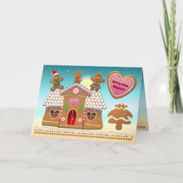 ジンジャーブレッドCookieのクリスマスパーティー シーズンカード