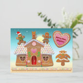 ジンジャーブレッドCookieのクリスマスパーティー シーズンカード (スタンド正面)