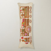 ジンジャーブレッドCookieのハッピートレイン ボディピロー (正面縦)