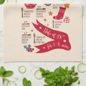 ジンジャーブレッドCookieのレシピ キッチンタオル (折り畳み)