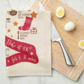 ジンジャーブレッドCookieのレシピ キッチンタオル (四つ折り)