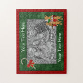 ジンジャーブレッドCookieの休日あなたの写真 ジグソーパズル (縦)