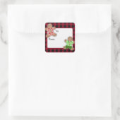 ジンジャーブレッドCookieクリスマスススススススクエアシール スクエアシール (バッグ)