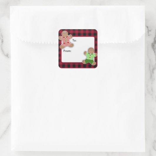 ジンジャーブレッドCookieクリスマスススススススクエアシール スクエアシール (バッグ)