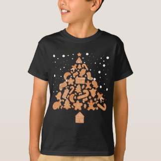 ジンジャーブレッドCookieクリスマスツリーGingerbread Dec Tシャツ