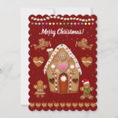 ジンジャーブレッドCookieクリスマスパーティー シーズンカード (正面)