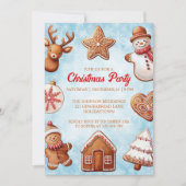 ジンジャーブレッドCookieクリスマスパーティー 招待状 (正面)