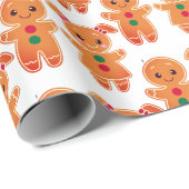 ジンジャーブレッドCookieクリスマスホリディスピリット ラッピングペーパー (ロールコーナー)