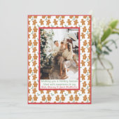 ジンジャーブレッドCookieクリスマスホリデーフォトカード シーズンカード (スタンド正面)