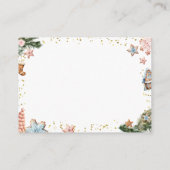 ジンジャーブレッドCookieジェンダーがベビー用の本を明らかにする エンクロージャーカード (裏面)