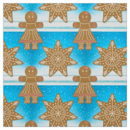 ジンジャーブレッドCookieパターお洒落ン雪 ファブリック