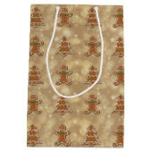 ジンジャーブレッドCookieパターン ミディアムペーパーバッグ (裏面)