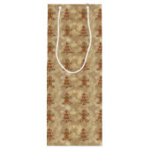 ジンジャーブレッドCookieパターン ワインギフトバッグ (裏面)