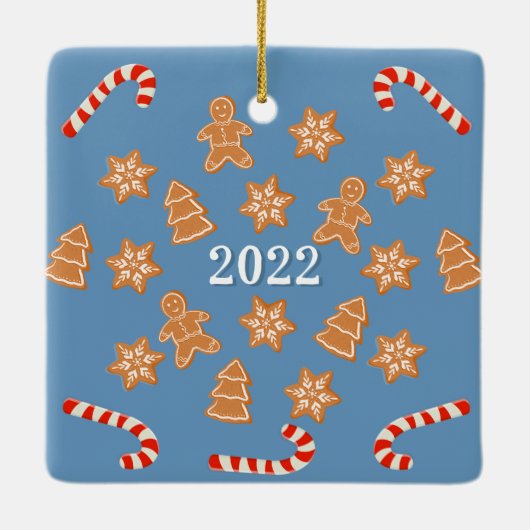 ジンジャーブレッドCookieファミリー4 セラミックオーナメント (裏面)