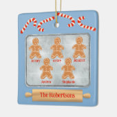 ジンジャーブレッドCookieファミリー/ Five セラミックオーナメント (左)