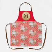 ジンジャーブレッドCookieベーキングホリデーモノグラム エプロン (正面)