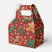 ジンジャーブレッドCookieホリデー切妻愛用ボックス フェイバーボックス (正面サイド)