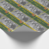 ジンジャーブレッドCookieメンズホリデーパーソナライズされた写真 ラッピングペーパー (角)