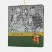 ジンジャーブレッドCookieメンズホリデーフォト セラミックオーナメント (左)