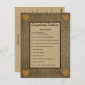 ジンジャーブレッドCookieレシピ – ペパルカカ ポストカード (正面/裏面)