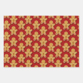 ジンジャーブレッドCookie包装紙セット3 ラッピングペーパーシート (正面)