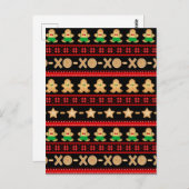 ジンジャーブレッドCookie醜いクリスマスセーター ポストカード (正面/裏面)